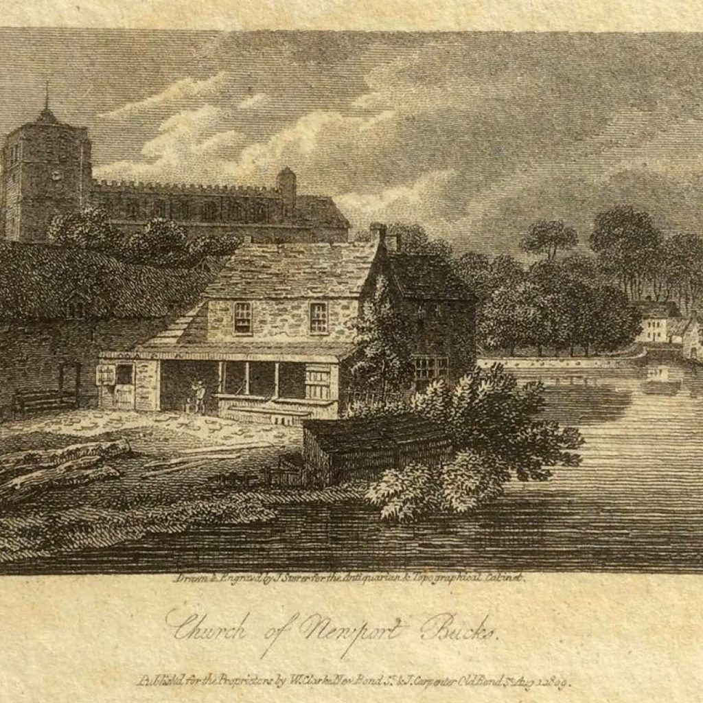 1809 print showing the course of the Ouse behind NP church - courtesy of Trudie Mundell